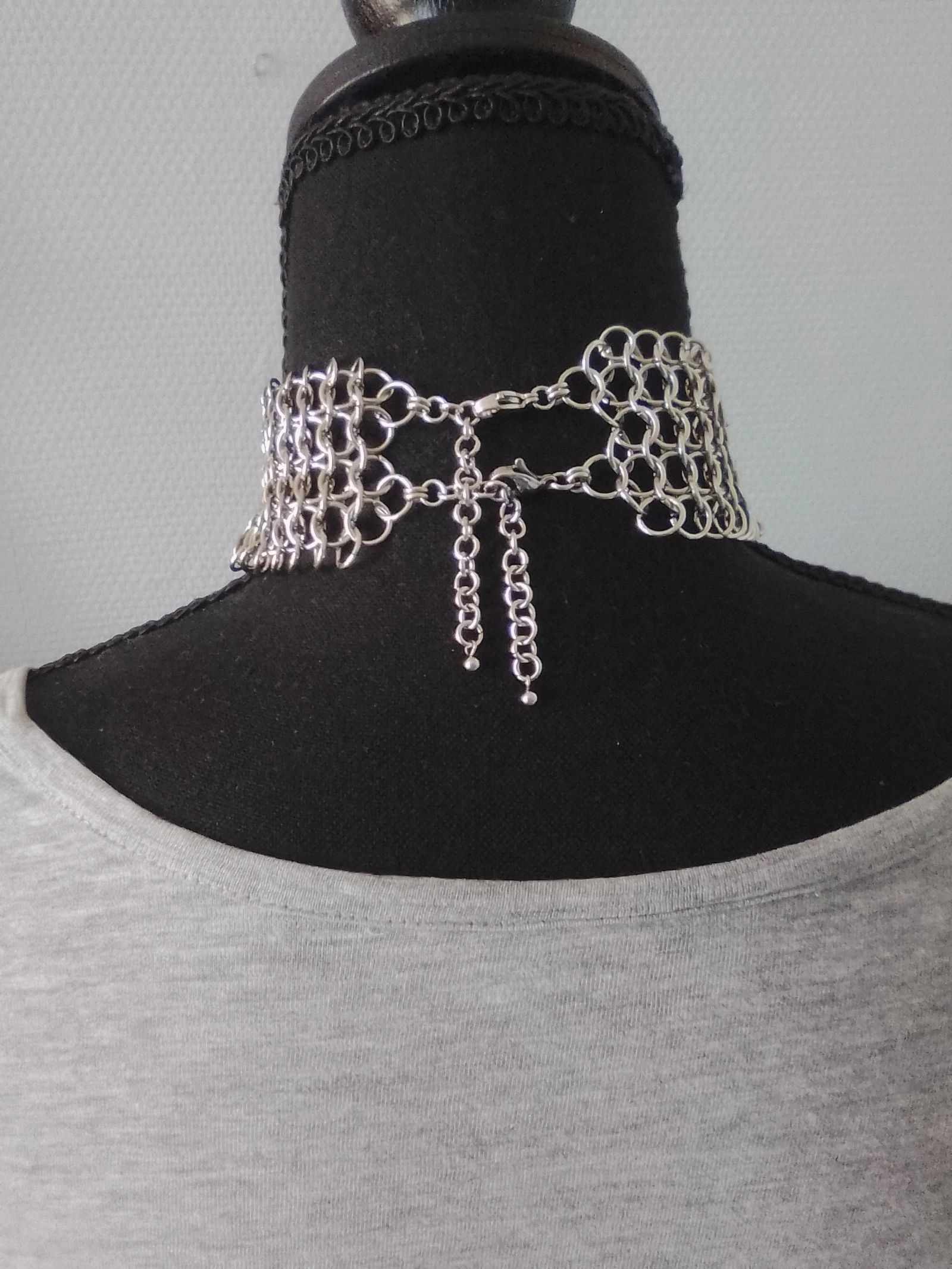 Colar choker XL decote "laços" corrente europeia – photo 3